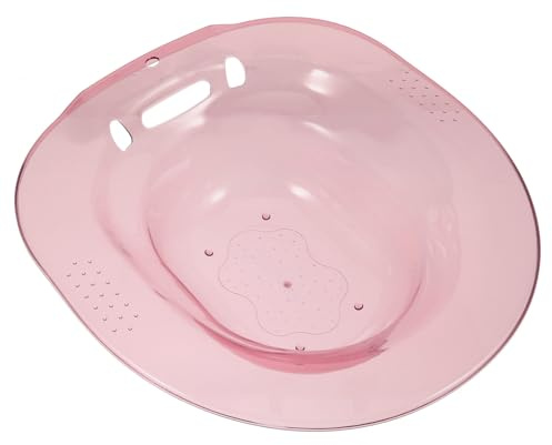 HOMSFOU Toiletten Pflegebecken Sitzbad aus Strapazierfähigem Kunststoff Ergonomisch Geformt für Hämorrhoiden und Intimbäder Platzsparend für Häuslichen Gebrauch