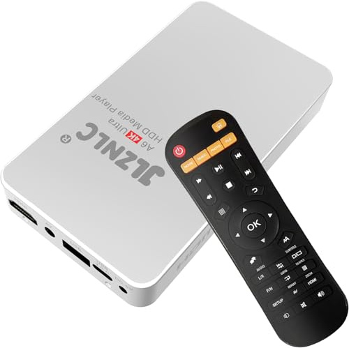 Reproductor multimedia 4K y carcasa HDD 2 en 1 | Reproducción de video Plug & Play desde USB, tarjeta SD o disco duro | Reproducción/reanudación automática | Soporta H.265/HEVC hasta 4K