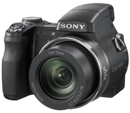 Sony Cyber-Shot DSC-H9 Digitalkamera (8 Megapixel, 15-Fach Opt. Zoom, 7,6 cm (3 Zoll) Display, Bildstabilisator) schwarz