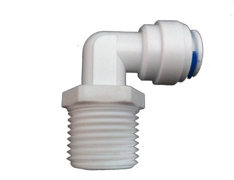 1/10.2 cm Winkelverschraubung mit Steckverbindung für Wasserfiltergehäuse mit 1/4 Zoll Anschlüssen / Wasserfilter / Umkehrosmoseanlage
