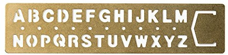 Midori Messing Schablone Alphabet (42169006)