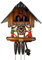 Schwarzwälder Kuckucksuhr Schwarzwald-Haus (original, Zertifiziert), 1-Tag-Werk, mechanisch, Musik, Tanz-Figuren, Gutach-Tracht, 27 cm