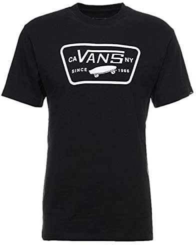 Vans Men's Full Patch T-Shirt, Black (Black/White), Medium