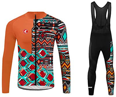 UGLY FROG Nuevo De Invierno MTB Mantener Caliente Bici Manga Larga Maillot Ciclismo Hombre Bodies +Long Bib Pant with Gel Pad Winter Style