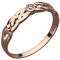 GWG Jewellery Ring 18K Roségold vergoldeter Keltischer Knoten mit steinweißem mit rundem Schliff – 7 in Geschenkbox für Frauen