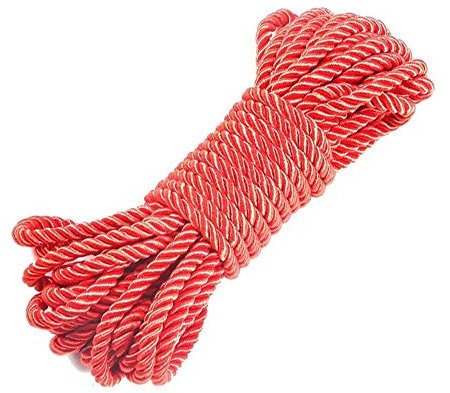 Welike Multipurpose Rope - Powerful Soft Nylon Rope, Durable (10m / 32ft, Red)