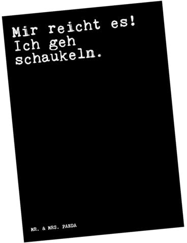 Mr. & Mrs. Panda Postkarte Mir reicht es! Ich... - Geschenk, Zitat, Weisheiten, Einladung, Spruch Geschenke, Spruch Sprüche Weisheiten Zitate Lustig