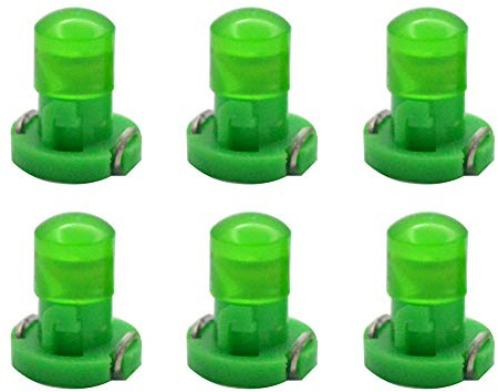 Ruiandsion Lot de 6 ampoules LED T3 avec base de 8 mm COB pour tableau de bord de voiture, instrument de lecture, jauge, panneau lumineux, vert
