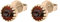 Qudo London small gelbgold Ohrstecker Ohrringe mit Swarovski Kristallen (smoked topaz)