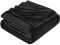 EHEYCIGA Kuscheldecke flauschig, weiche warme Fleecedecke 130x165 als Decke Sofa, Wohndecke oder Couchdecke überwurf, Schwarz