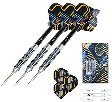 ONE80 Steel Dart Ascent 90% Tungsten Steeltip Dart Steeldart Dartpfeile Set (25 Gramm, 02)