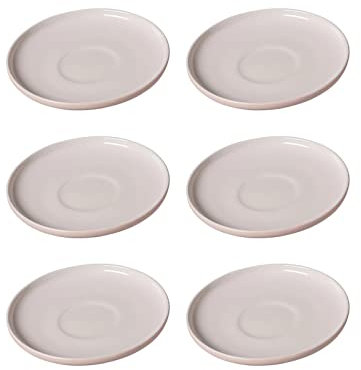 Ritzenhoff & Breker Kaffeeuntertassen-Set Jasper, 6-teilig, ø 15 cm, Rosé, Steinzeug