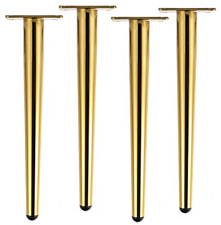 4 Pieds de Table, Pieds de Meubles en métal Bricolage, Pieds de Meubles en Métal, adaptés pour Meuble, canapé, Table Basse, Meuble TV et Autres Pieds de Meubles,d'or,20cm/7.87in