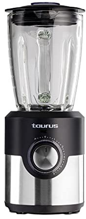 Taurus Supreme Mix - Blender mixeur 1200W, bol en verre, 1,75L, 5 vitesses + Pulse (glace pilée), 6 lames en acier inoxydable, système de sécurité 912467000