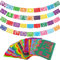 Qpout 4 Stück Mexikanische Fiesta Party Filzbanner Cinco de Mayo Fiesta Banner Dia De Los Muertos Tag der Toten Fiesta Papel Picado Hängebanner Cino de Mayo Party Dekorationen 4 Verschiedene Designs