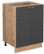 Vicco Mueble bajo de Cocina Fame-Line, Antracita-Oro/Roble Dorado, 60 cm sin encimera