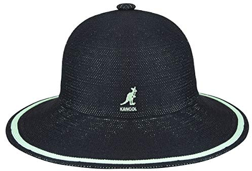 Kangol Tropic Wide Brim Stripe Cloth Hat by Women/Men - Sun Summer Beach Spring-Summer - L (58-59 cm) Black