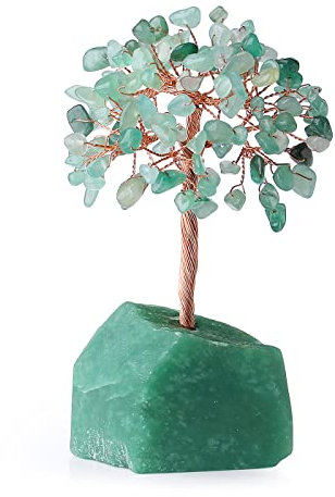 XIANNVXI Green Aventurine Tree Crystal Tree Ornaments for Living Room Green Ornament Room Decor Reiki Fengshui Decor