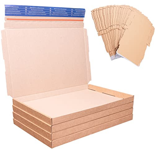 BIGtec 400 Großbriefkartons 300 x 200 x 20mm braun Faltschachtel Post Großbrief Karton Versand Verpackung Postkarton Selbstklebeverschluss selbstklebend Aufreißfaden DHL Paket Päckchen DPD Hermes GLS