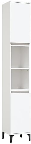 vidaXL Bathroom Cabinet White 30x30x190 cm Engineered Wood