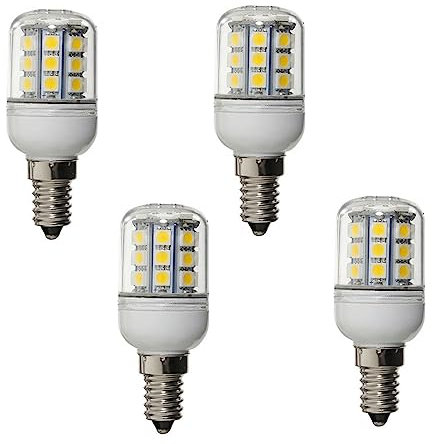 ShuoHui 4pcs E14 3W LED Leuchtmittel Mais Glühbirne 30 5050 SMD 12V to 24V DC Explosion Proof Kerzenlichter Warm Weiß 3000K (4)