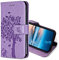 KANVOOS Funda para OPPO A17, Funda Tapa Libro Movil de Cuero PU, Ranura para Tarjeta Plegable Billetera Carcasa para OPPO A17 4G (Lavanda)