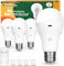 Neporal MagicGlow Rechargeable Light Bulbs with Remote, 3 Color Shift + Dimmable Battery Powered Light Bulbs, USB Rechargeable, A19 Emergency LED Light Bulb, 15W (3000-6000K, Count, 4.0)