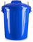 AC - Cubo de Basura con asa metálica - 31L - Azul - Plástico - Rectangular - Elevación manual - Liso - Ideal para hogar, trabajo y hostelería