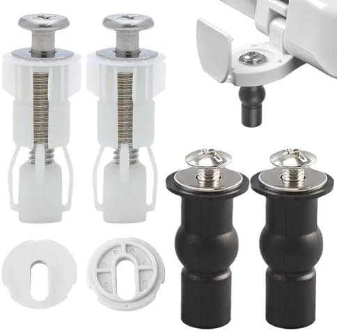 EIHI Set di Fissaggio per Sedile WC - 4 PZ Viti Ad Espansione, Accessori Cerniere Copriwater - Fissaggi Dado di Gomma per Fori Ciechi
