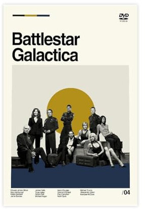 FrySky Battlestar Galactica Poster, Leinwand, Poster, Wandkunst, Dekor, Bild, Gemälde für Wohnzimmer, Schlafzimmer, Dekoration, ungerahmt, 30 x 45 cm
