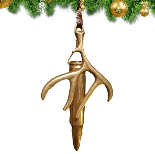 Kugel- Und Geweih-Weihnachtsbaumschmuck – 2023 Jagd-Weihnachtsbaumschmuck, Vintage-Hirschgeweih-Hängeanhänger Aus Metall, Rentierkopf-Weihnachtsbaumschmuck, Originelle Jagdgeschenke Für änner