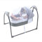FUNYSF Elektrische Babywiege 5-stufige Babywippe Babywiege mit Musik Max. Gewicht 18 kg mit Fernbedienung (Grau)