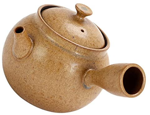 MAGICLULU Side Handle Teapot Ceramic Household Teakettle Portable Practical Tea Kettle for Kitchen Use in Tearoom Dining Area