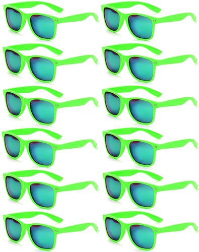 Eyegla 12 Stücke Bunte Neon Party Sonnenbrillen Set Vintage Coole Lustige Party Brillen Für Damen Herren