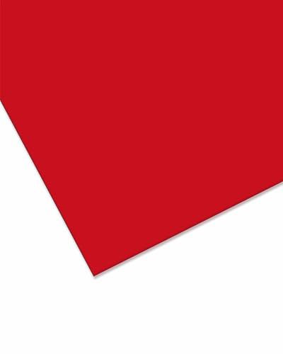 nattmann PLEXIGLAS® GS 3C01 - Placa de cristal acrílico irrompible para objetos luminosos y más, 3 mm, de calidad, 25 x 50 cm, color rojo oscuro transparente