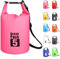 MORAINJAY 5L wasserdichte Tasche, Rosenrot Dry Bag 2L/5L/10L/15L/20L/25L/30L mit Verstellbarem Gurt, Schützt Telefon/Karte, Roll Top Wasserdichter Beutel Rucksack für Schwimmen/Rafting/Bootfahren