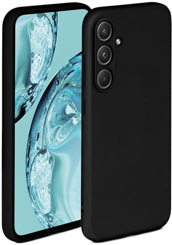 ONEFLOW Soft Case für Samsung Galaxy A55 5G Hülle aus Silikon mit Kameraschutz, Silikonhülle mit erhöhtem Schutz fürs Display, Backcover Schutzhülle, weiche Handyhülle, Schwarz