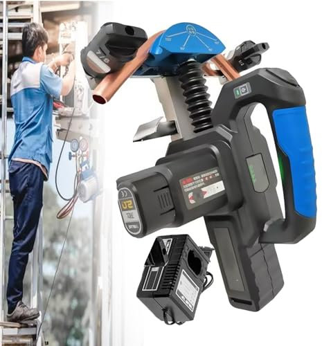 KCHBSE Piegatubi Piegatubi Elettrico Piegatubi per Batteria al Litio, Piegatura Rapida 90° da 1/4 a 7/8 Utensile per Piegare Tubi in Rame, 325×250×180mm