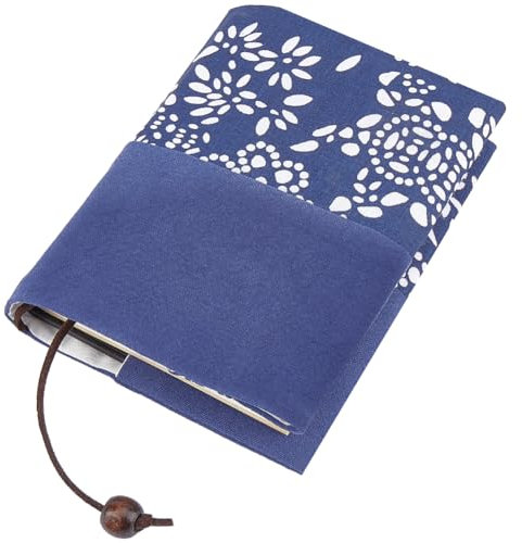 craspire Marineblauer Buchschutz Aus Stoff Buchhülle Verstellbare Buchhülle Weicher Buchumschlag Aus Stoff Retro Stil Für A6 Taschenbücher Hardcover Bücher Klassenzimmer Schüler Lehrer Buchliebhaber
