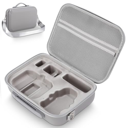 SOBEAU Tasche für DJI Mini 4K/2 SE Drohne, Tragbare Tragetasche für RC-N1C Fernsteuerung, Propellerhalterungen und Zubehör, Grau