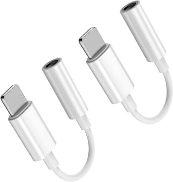 Xinlie 2 Pack Adaptateur Casque Lightning vers Jack 3,5 mm Adaptateurs pour Casques et écouteurs Adaptateur Apple Jack Audio Auxiliaire Convertisseur de Casque Compatible avec 13/12/11/Xs/Xs Max/XR
