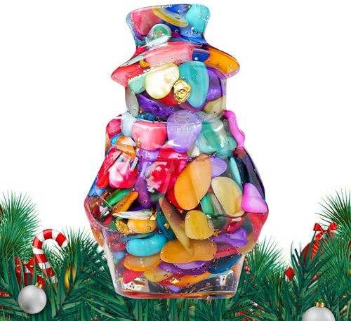 Glasfiguren | 3D Weihnachtsfiguren aus Glas - Weihnachtssammelfiguren, Weihnachtsdekorationen, kleine Wohndeko