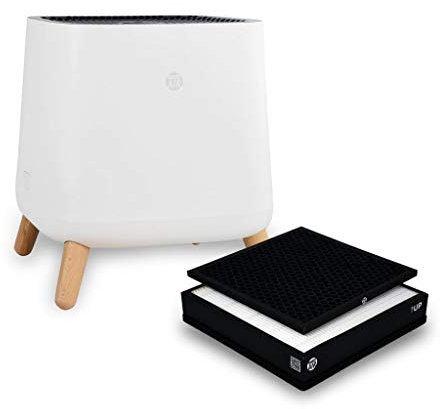 Purificador de aire Smart Air Sqair, con 99,97% H13 HEPA + filtros de carbono: purificador de aire atractivo y eficaz para el hogar y la oficina (purificador de aire inteligente Sqair con H13 HEPA +