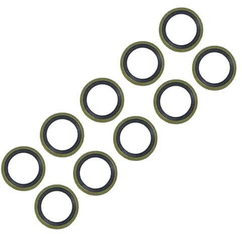 M10 Boulon Banjo Vis De Vidange D'huile Joints De Rondelle D'étanchéité Compatibles Avec L'étrier De Tuyau De Frein De Pompe De Frein D'embrayage Hydraulique De Moto Ensemble De 10 Pièces(M10 10pieces