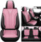 Eunncu Autositzbezüge komplettes Set Universal in Stylish Design | Schonbezüge für Vordersitze und Rückbank | Auto Sitzbezüge Airbag Kompatibel | Premium Wasserdicht Sitzbezug, Rosa