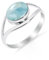 Damenring Silber, 925 Sterling Silber Verlobungsring Larimar Echter Edelsteinring Herren Vintage Ring RB-01-LRMR-11.5