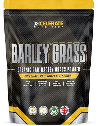 Organic Barley Grass Powder - Greens Superfood for Enhanced Vitality & Immune Support | Rich in Amino Acids Nutrient, Smoothie Powder Non-GMO Vegan, Vitamins, Minerals, by XCelerate Nutrition (500g)