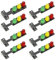 Lot de 8 modules de feux de circulation LED 3,3-5 V 8 mm Creative DIY Mini feux de circulation compatibles avec Arduino