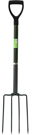Garden Digging Fork, 104 cm, Carbon Steel Heat Treated, 4-Tine Spading Tool