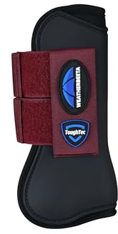 Weatherbeeta 2025 Tough - Tec Prime Open Front Boots 1027508 - Black/Maroon